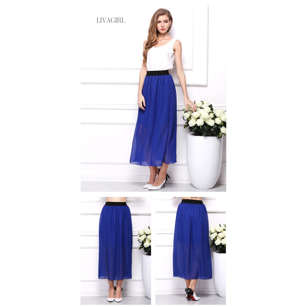 Chân váy voan dài