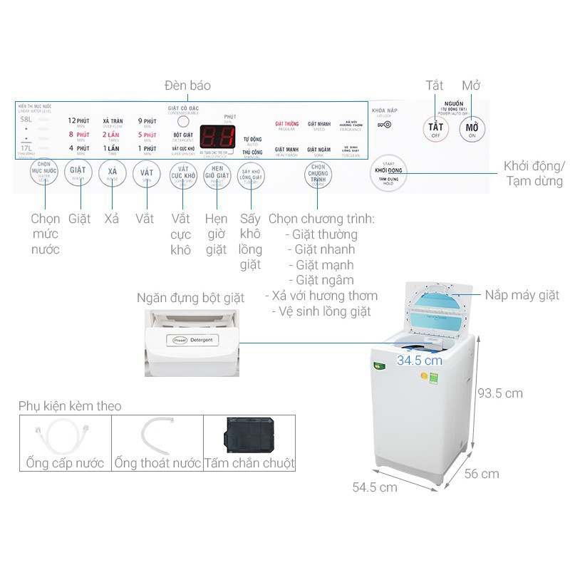 Máy giặt Toshiba 8.2 kg AW-F920LV WB