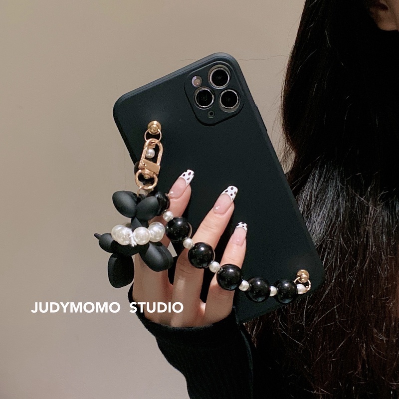 Ốp Điện Thoại Dẻo Họa Tiết Chú Chó Đeo Bong Bóng Dễ Thương Chống Sốc Cho iPhone11 Apple xs max 12pro 7
