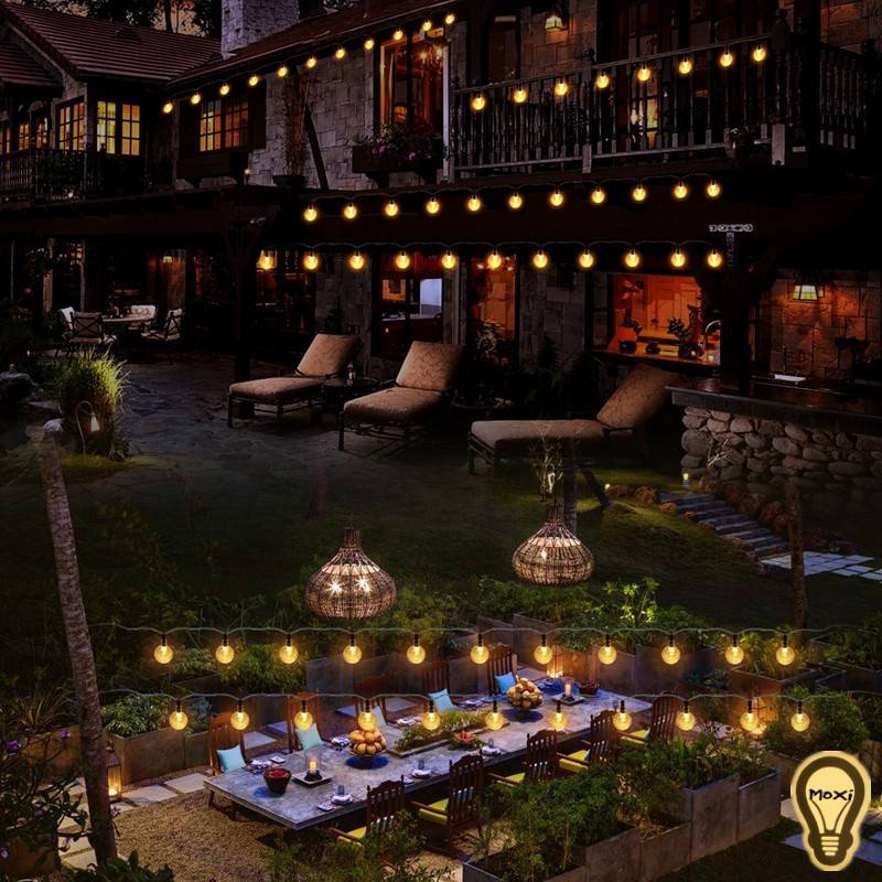 【HÀNG SẴN】Dây đèn LED năng lượng mặt trời các loại không thấm nước bóng tròn dùng decor ngoài trời ,trang trí ban công .