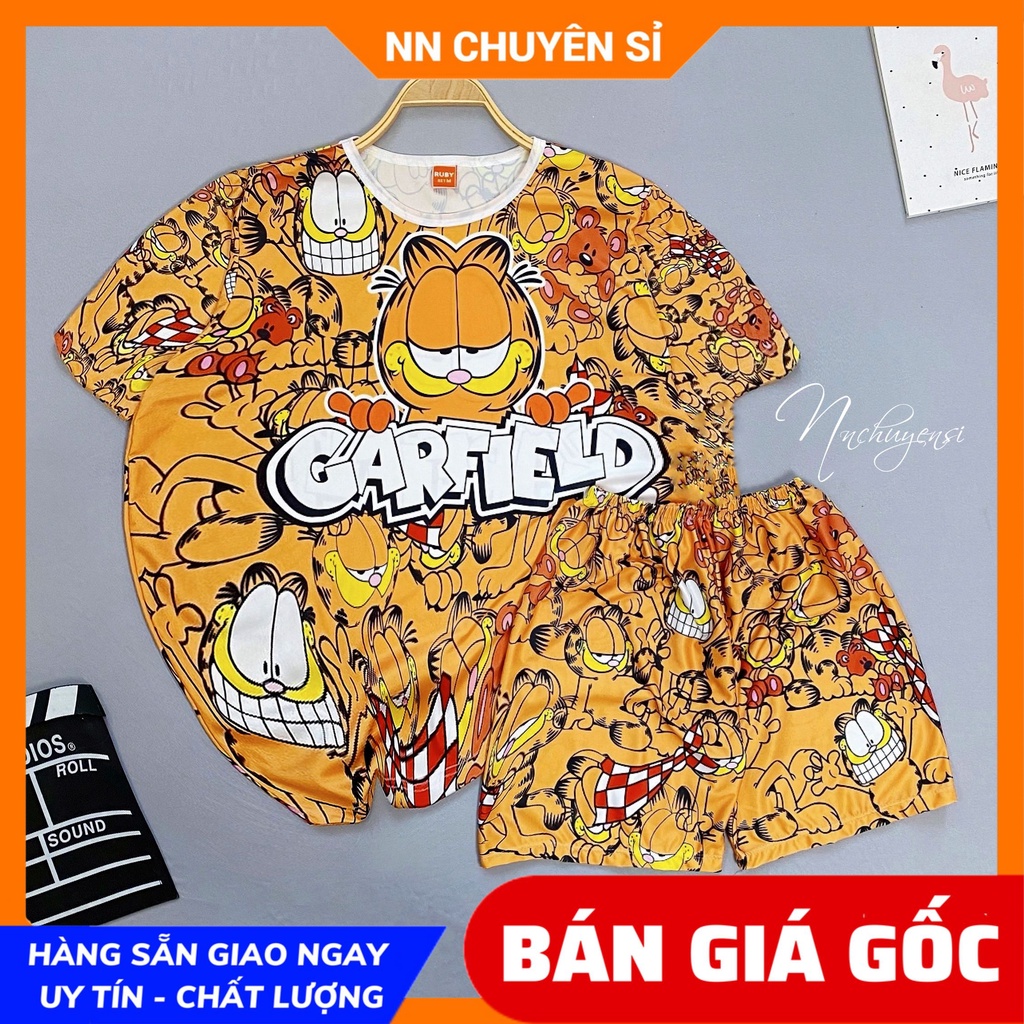 Đồ bộ thun đùi cho bé mặc nhà size đến 70kg chất thun mềm mịn mát in hình Hoạt hình dễ thương DBRBD FULL SIZE