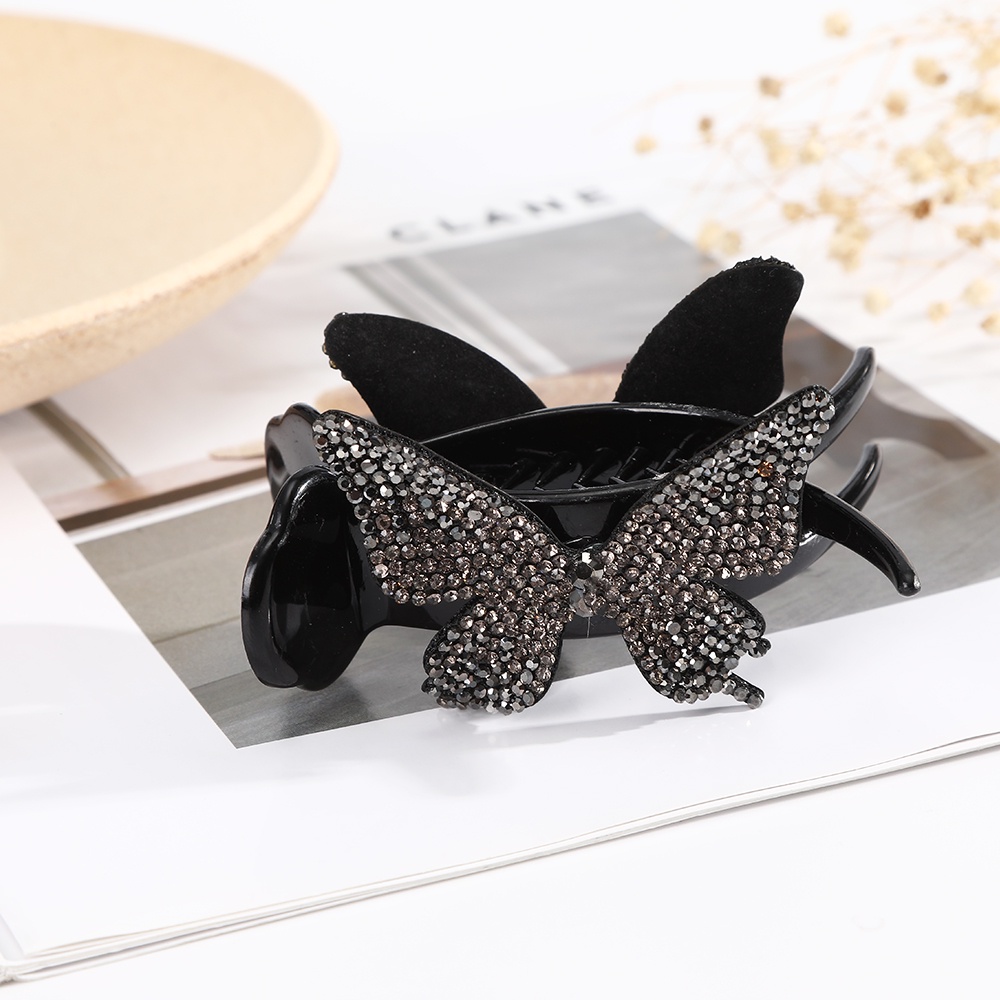 Haimeikang Kẹp tóchình bướm đính kim cương nhân tạo thời trang Hàn Quốc cho nữ
