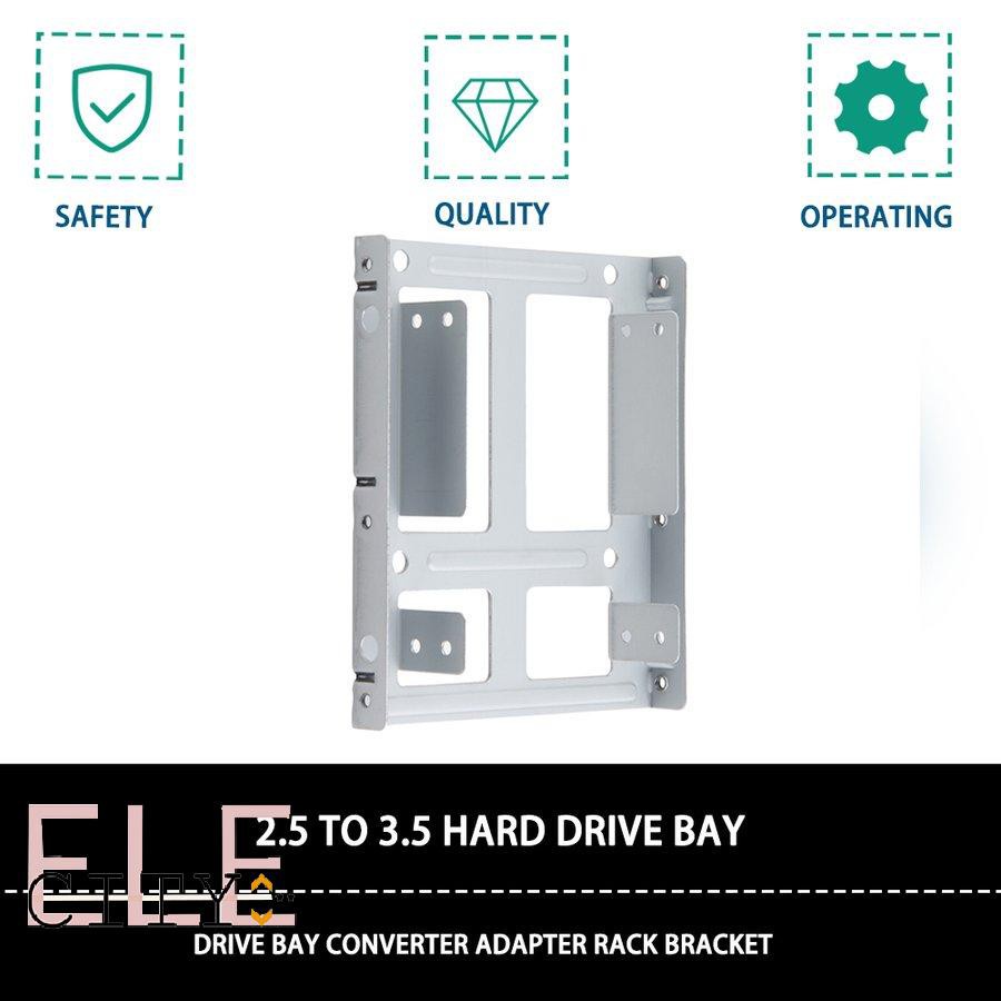 ✨COD✨2 Inch SSD HDD Hard Disk to 3.5 Inch Drive Bay Converter Adapter Rack Bracket