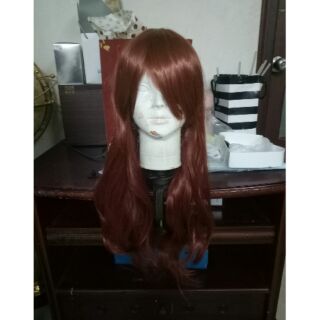 Tóc giả nâu nữ màu nâu 80cm dùng để hóa trang cosplay