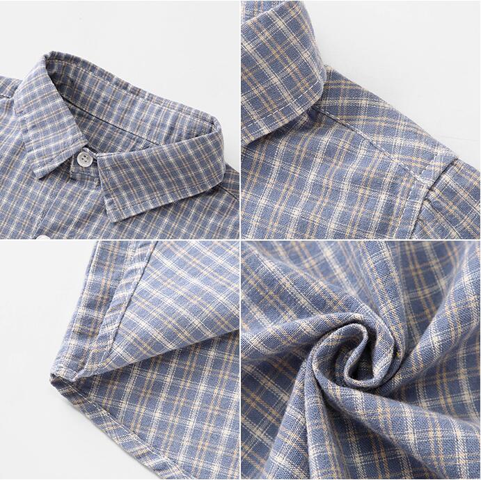 Áo Sơ Mi Tay Dài Sọc Ca Rô 4 Màu Thời Trang Xuân Thu 2023 Cho Bé Trai