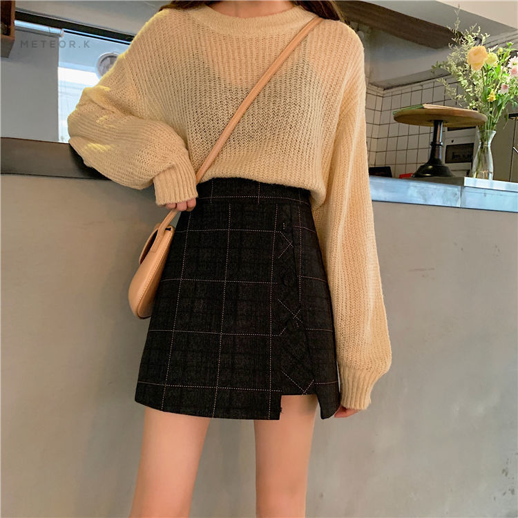 Chân váy họa tiết kẻ ca rô trẻ trung hợp thời trang cho nữ | BigBuy360 - bigbuy360.vn