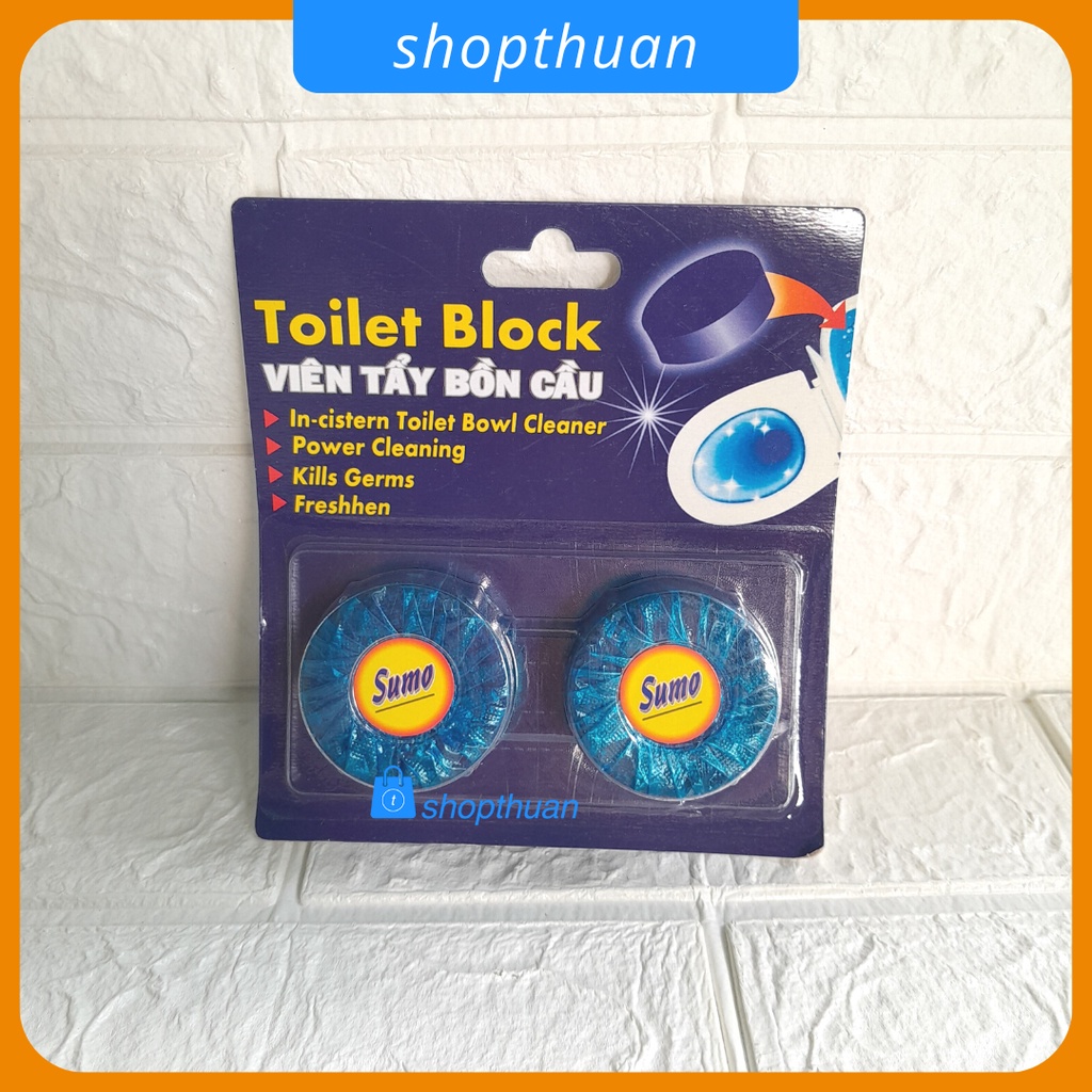 Viên tẩy bồn cầu Sumo 100gr ( 2 viên / vỉ ), giúp nhà vệ sinh luôn sạch sẽ và thơm mát