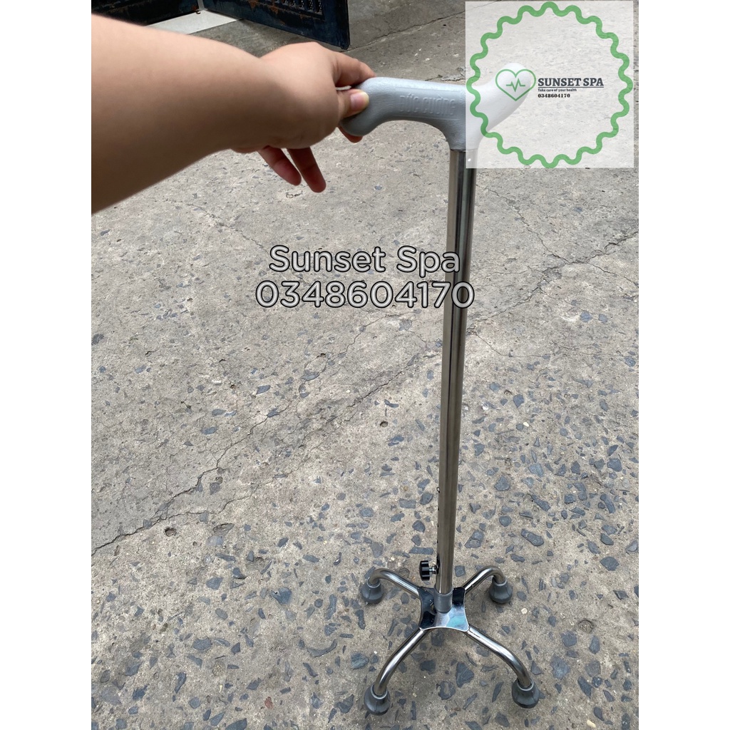 Gậy Chống Cho Người Già Bằng Inox  - Gậy Tập Đi Cho Người Già