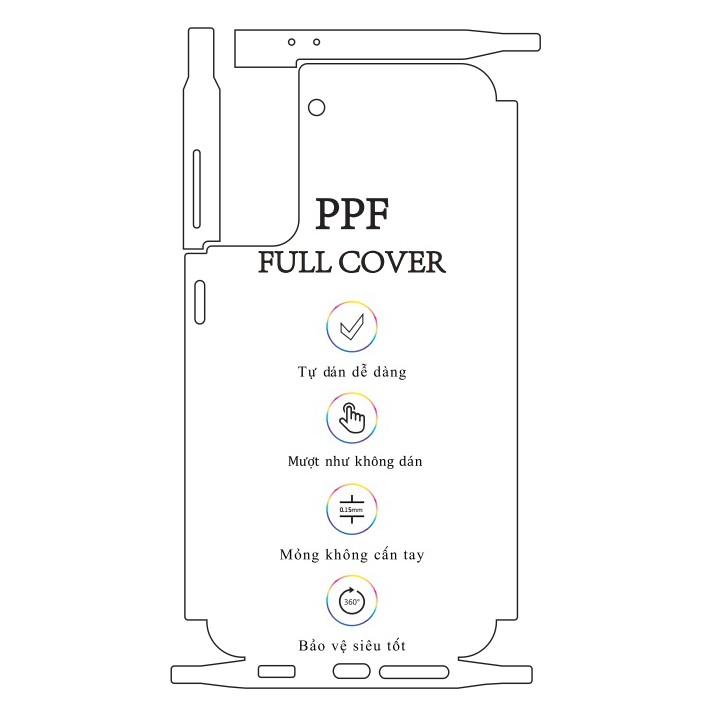 Dán dẻo PPF Samsung S21 mặt sau full viền