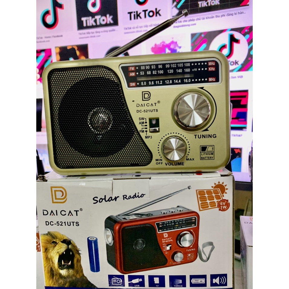 Đài FM Radio DC-521 UTS MẪU MỚI Qùa tặng cho người thân yêu
