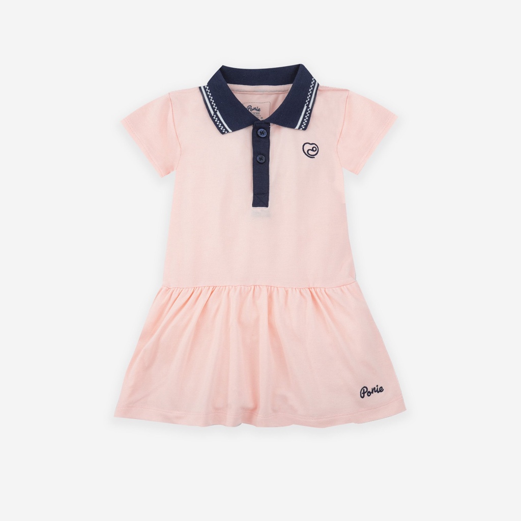 [CHÍNH HÃNG] Body váy cộc tay bé gái cổ polo BP030.01 Bu Ponie