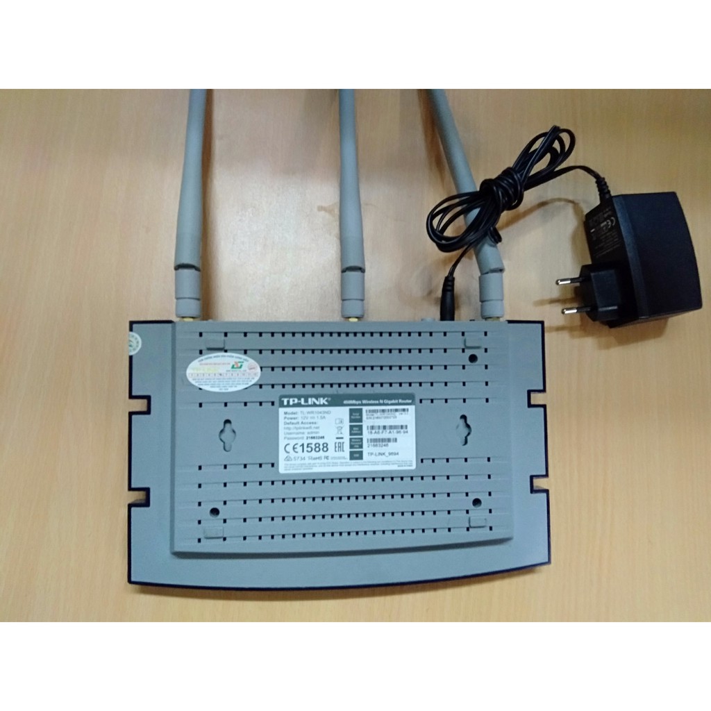 Bộ Phát Wifi TPLINK TL-WR1043ND, Router Gigabit Chuẩn N Không Dây Tốc Độ 450Mbps, Hàng Chính Hãng