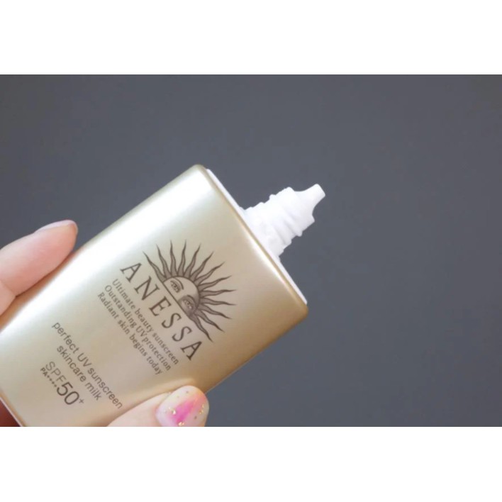 Kem Chống Nắng Dạng Sữa Chống Trôi Anessa Perfect UV Sunscreen Skincare Milk SPF50+/PA++++