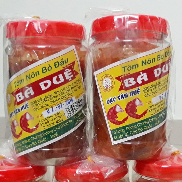 Tôm chua đặc biệt siêu ngon 800gr (2 hủ)_ Bà Duệ. Huế