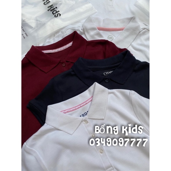 Áo Hè Polo Bé Gái Basic Cotton Dày