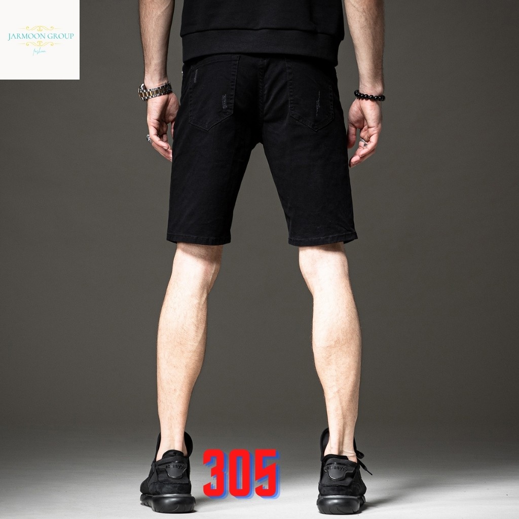 Quần Short Nam VNXK SH305JM Short Jean Nam Đen rách xước mẫu hót trẻ trung (44-70KG) | BigBuy360 - bigbuy360.vn