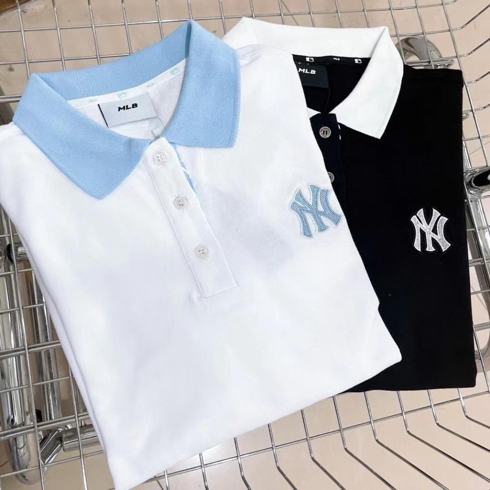 Polo NY MLB Basic unisex nam nữ in hình Monogram Mega-Logo cá tính
