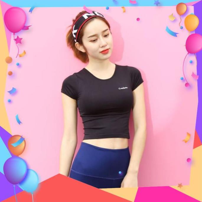 FEESHIP Áo Thun Phông Thể Thao Ngắn Thể Thao nữ California (Đồ tập gym,yoga) Croptop