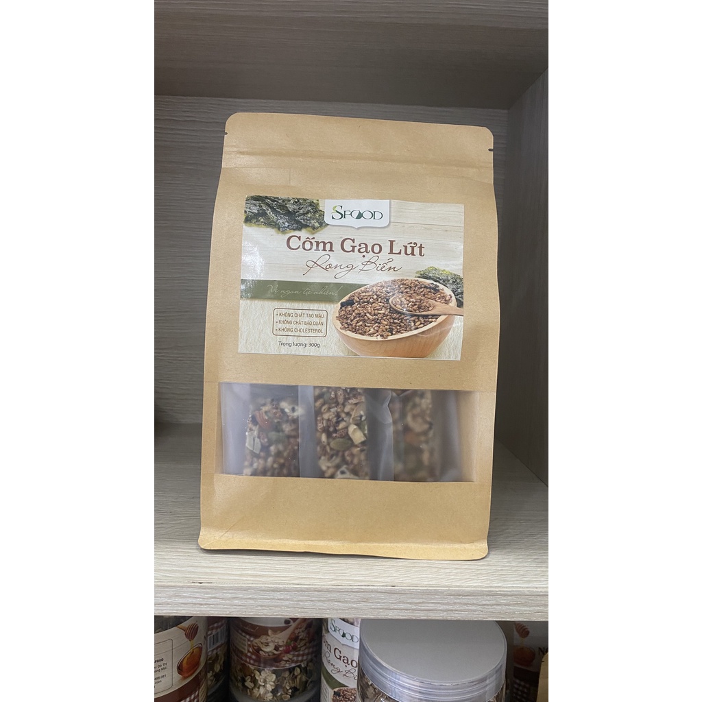 Thanh cốm gạo lứt mix hạt SFOOD, bùi, giòn, ngon