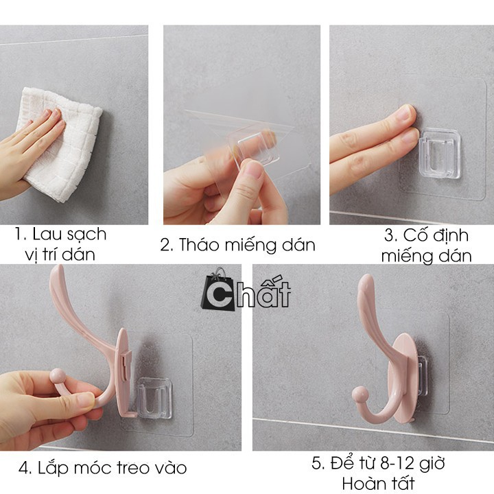 Móc treo đồ cỡ lớn dán tường đa năng 777