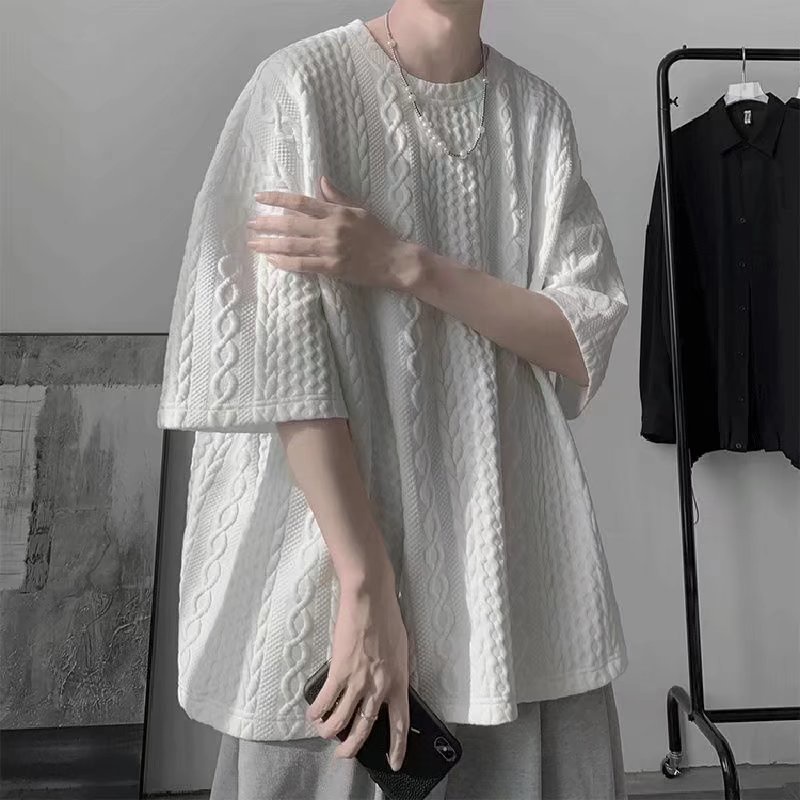 Áo Thun Tay Ngắn Cổ Tròn Ba Chiều Đơn Giản Thời Trang Dành Cho Nam Nữ M-2XL
