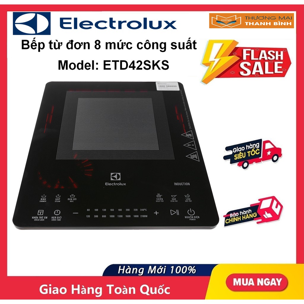 Bếp điên từ đơn 8 mức công suất Electrolux ETD42SKS