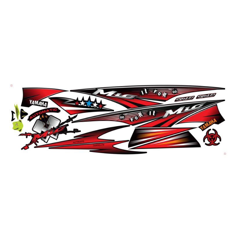 Tem rời dán xe mio nhỏ xe đen