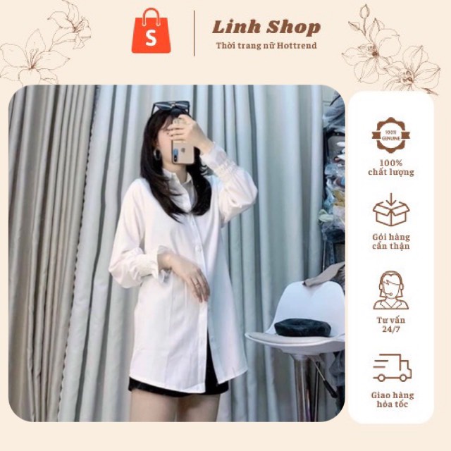 Áo sơ mi nữ❤️ 𝑯𝒐𝒕𝒕𝒓𝒆𝒏𝒅❤️ phom rộng kiểu dáng trẻ trung , mặc được 4 mùa