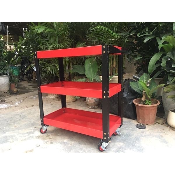 Xe đẩy ALONGTOOL đựng đồ nghề dụng cụ sửa xe máy - ô tô , ngăn nắp tiện lợi