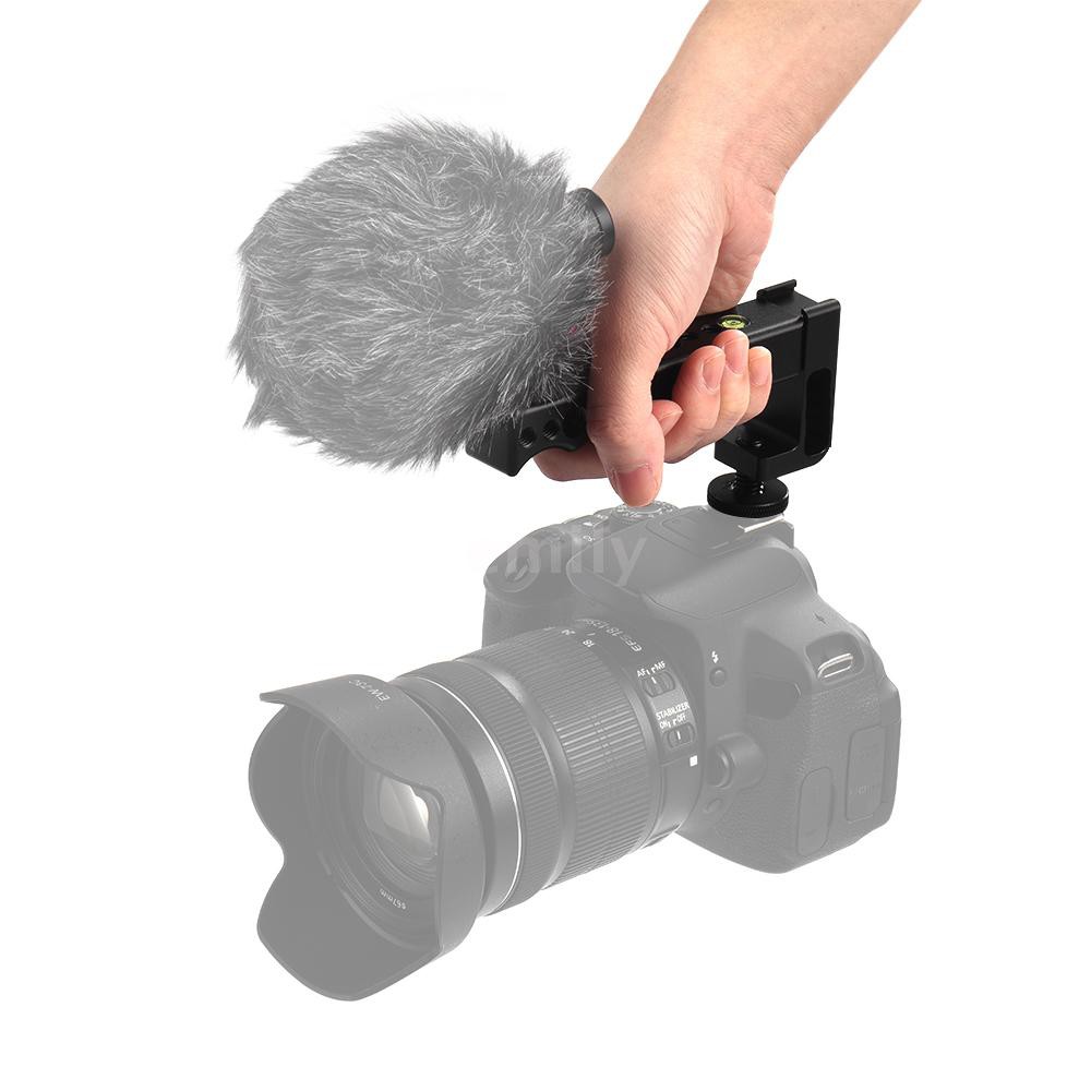 Tay cầm trên của máy ảnh Andoer với đầu cắm lạnh kép cho Canon EOS Nikon Sony A7 A9 Pentax Olympus DSLR