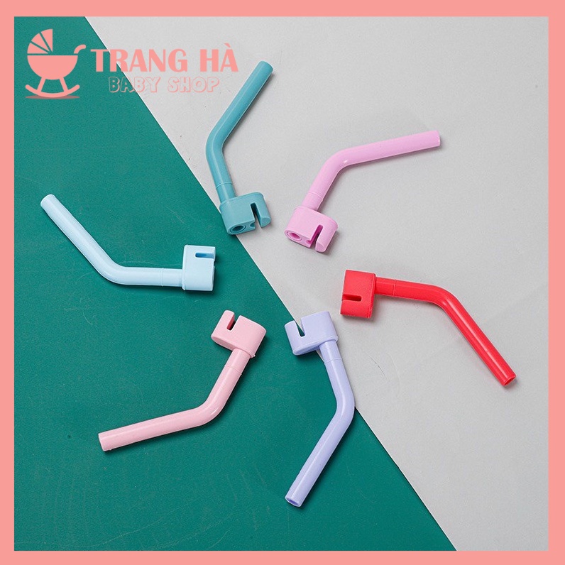 Ống Hút Silicon BobbyDoll Cài Khay Ăn Dặm Cho Bé Hút Nước Canh, Ống Hút Không Chứa BPA An Toàn Cho Bé