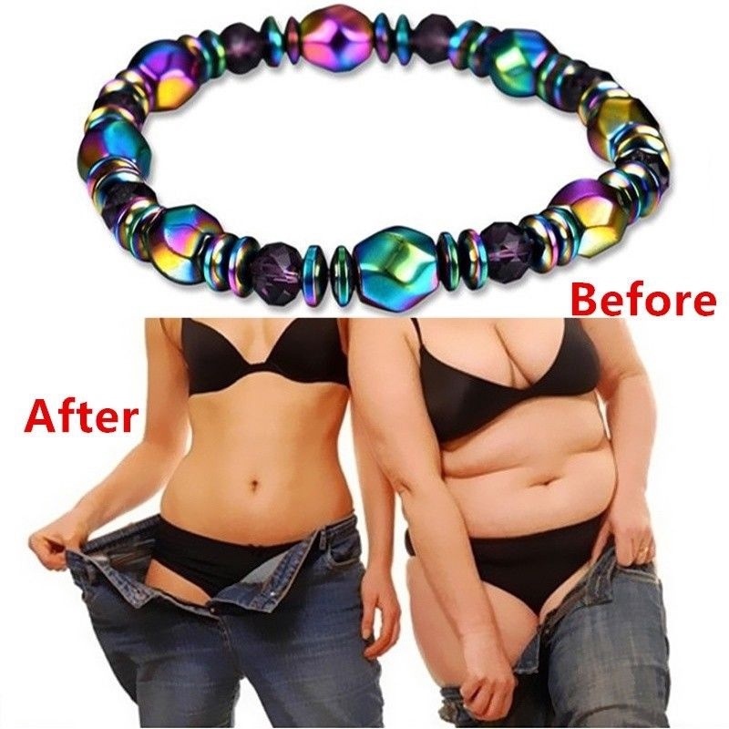 1 Vòng Tay Đá Hematite Màu Đen Từ Tính Chăm Sóc Sức Khỏe