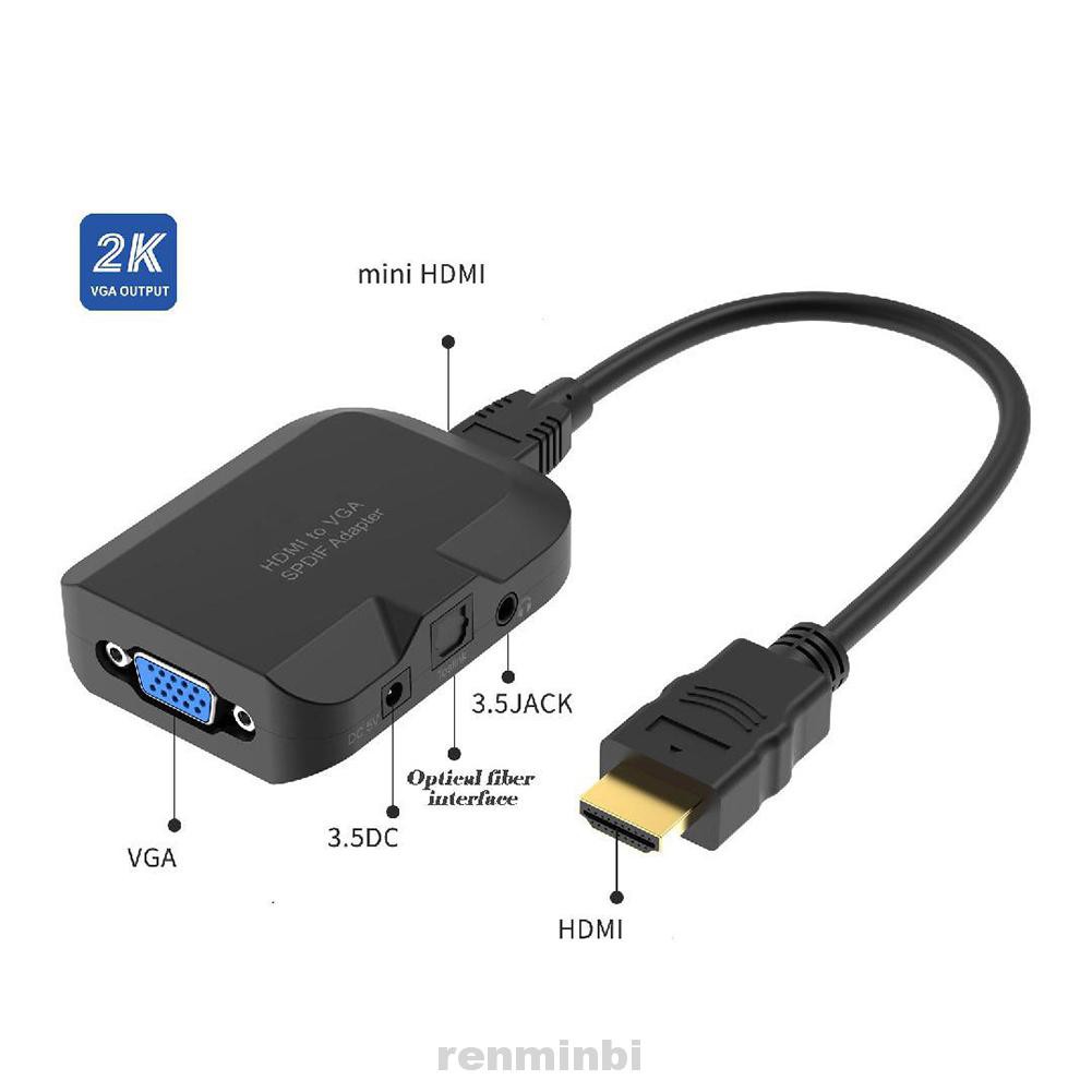 Bộ Chuyển Đổi Hdmi Sang Vga Mạ Vàng Cho Pc Laptop Với Giắc Cắm 3.5mm | BigBuy360 - bigbuy360.vn