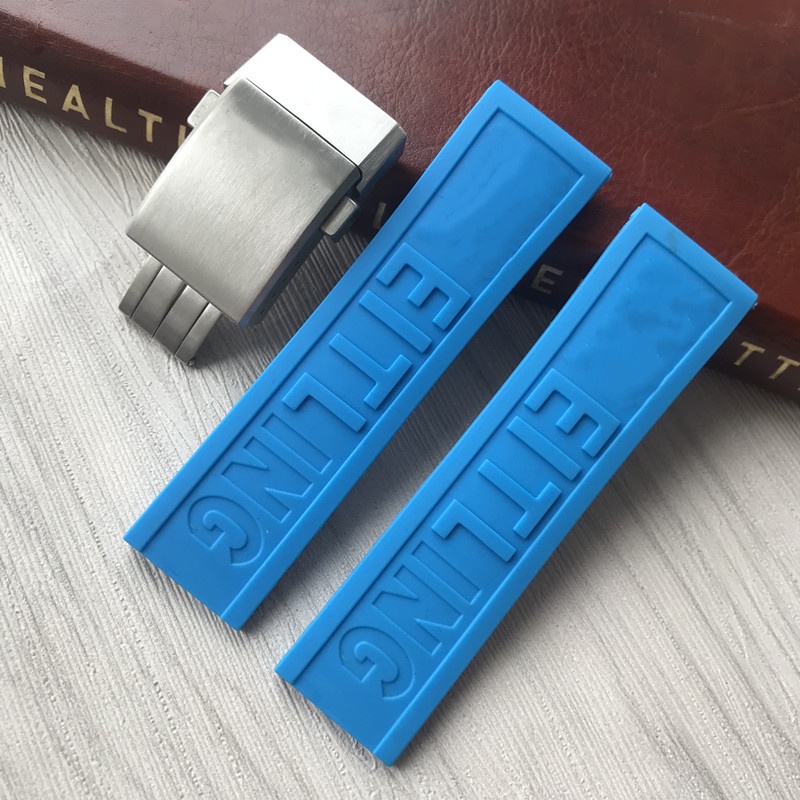 Dây đeo Breitling Silicone phù hợp với Siêu đại dương / Máy bay trinh sát Avengers / Blackbird Vòng đeo tay cao su Sê-ri màu vàng