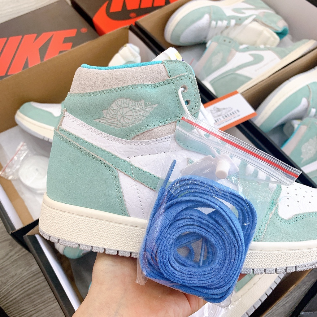 [ẢNH THẬT] Giày Jordan 1 Retro High Turbo Green Xanh Da Lộn Giày Thể Thao Nam Nữ Cao Cổ Full Phụ Kiện
