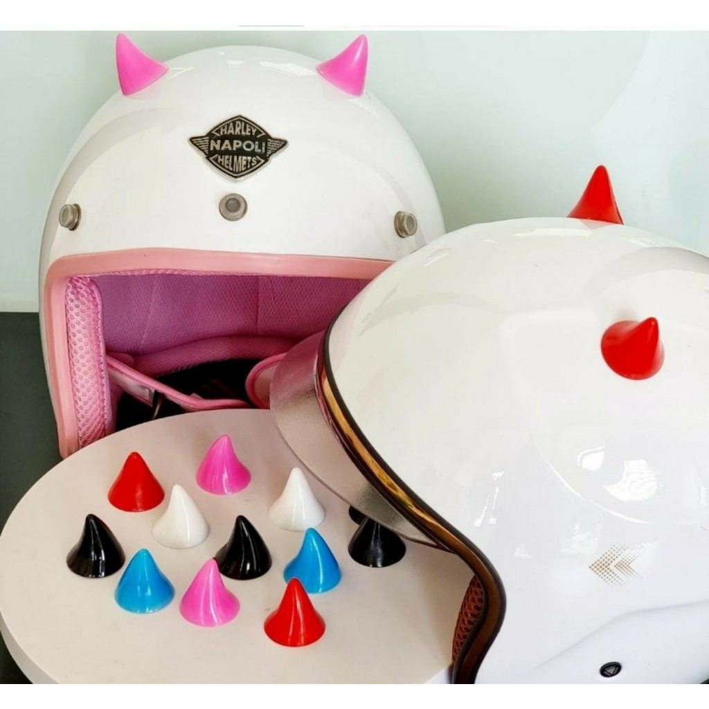 Cặp Sừng Nhỏ Gắn Mũ Bảo Hiểm Siêu Cute - Có Sẵn Keo Dán Nhiều Màu Lựa Chọn