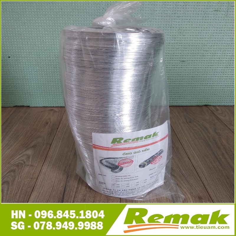 Ống gió bạc D100 thông gió, hút mùi Remak
