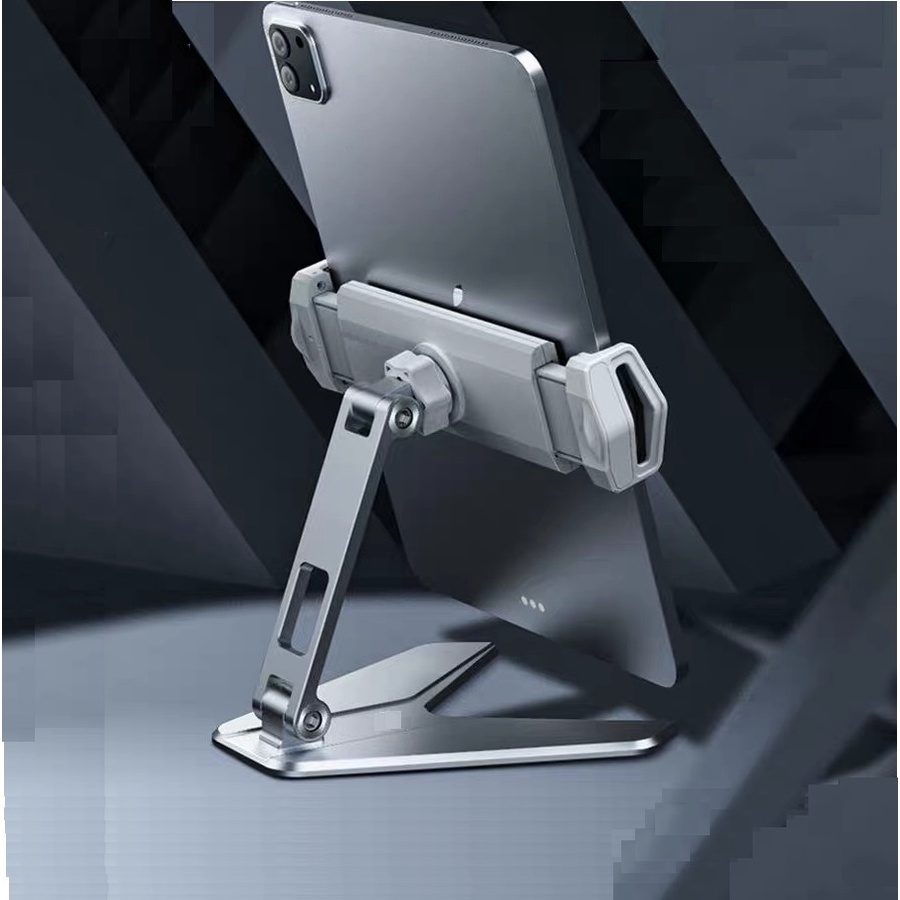 Giá kẹp đỡ ipad, điện thoại, máy tính bảng, tablet P15 cho iPhone, iPad, Surface, Samsung hợp kim nhôm xoay 360 độ.
