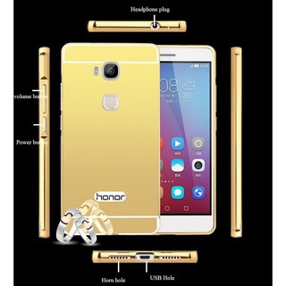 Ốp lưng viền kim loại lưng gương bóng cho Huawei Honor 5C, Gr5 mini.