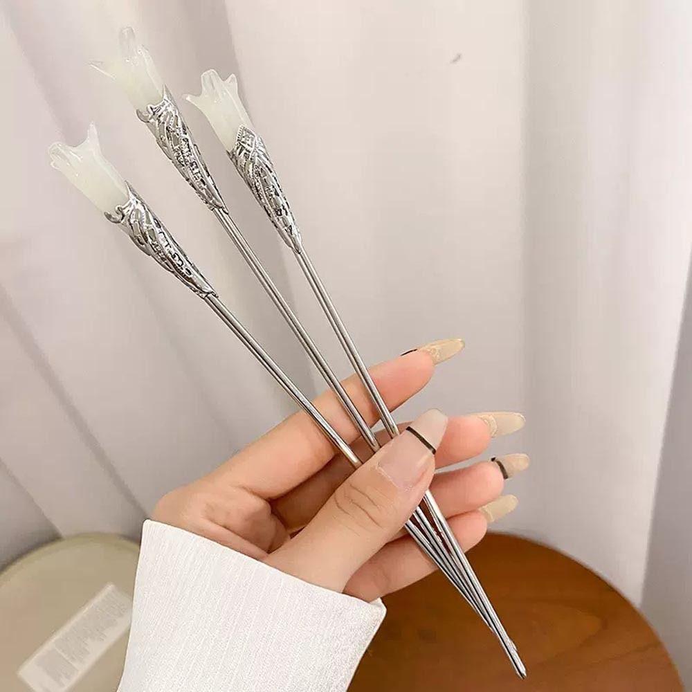FORBETTER Trâm Cài Tóc Hình Hoa Mộc Lan Phong Cách Trung Quốc
