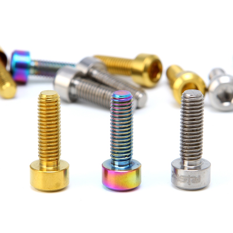 Set 6 Bu Lông M5 * 16mm Bằng Titan Dành Cho Thân Xe Đạp MTB Tiện Dụng
