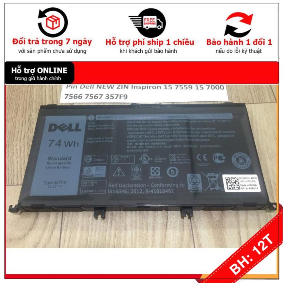 BH 12TH 💖 Pin Dell NEW ZIN Inspiron 15 7559 15 7000 7566 7567 357F9 Chính Hãng