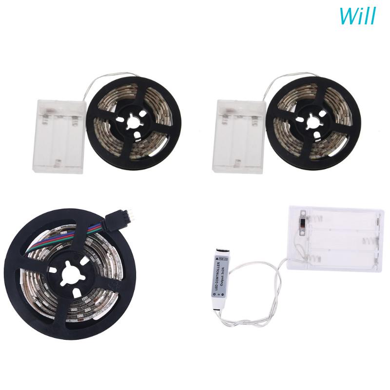 Dây Đèn LED 30 Bóng 4.5V Chống Thấm Nước 5050 RGB Sử Dụng Pin Dùng Trang Trí Lưng TV