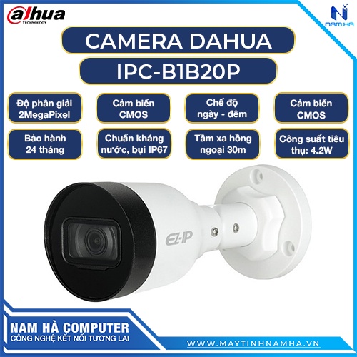 Camera IP hồng ngoại 2.0 Megapixel DAHUA IPC-B1B20P