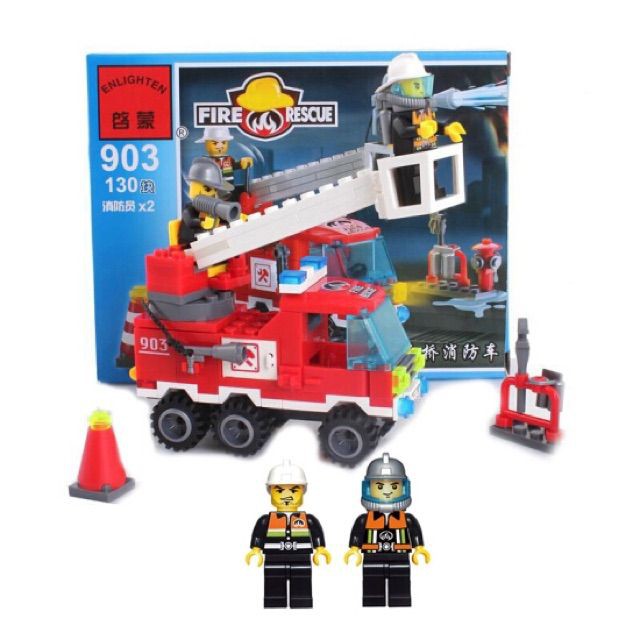 Đồ Chơi Lego Lắp Ghép, Xếp Hình Xe Lính Cứu Hỏa 903