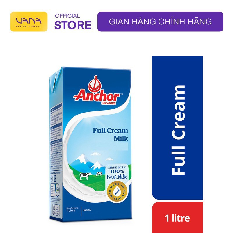 [DATE 12/10] Sữa tươi nguyên kem Anchor 1L 100% sữa bò tươi nguyên chất tốt cho sức khỏe