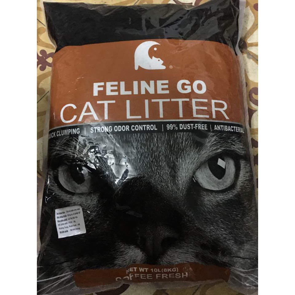 Cát vệ sinh cho mèo Litter Feline hương cà phê 10L