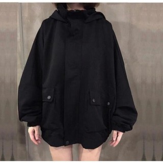Áo Khoác KAKI Nam Nữ Tay Dài Có Nón Unisex