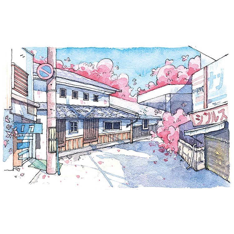 Băng dính washi tape Sandu Sakura trang trí tranh washi - chiết 35cm