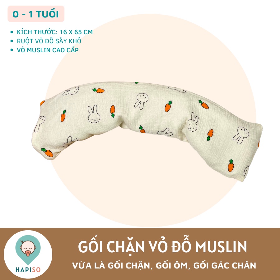 Gối chặn vỏ đỗ đa năng Muslin